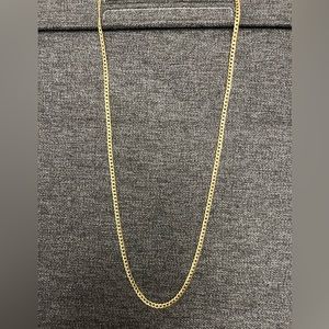 Gold Chain - Solid Gold 14k 4mm Chain Necklace - 24inches